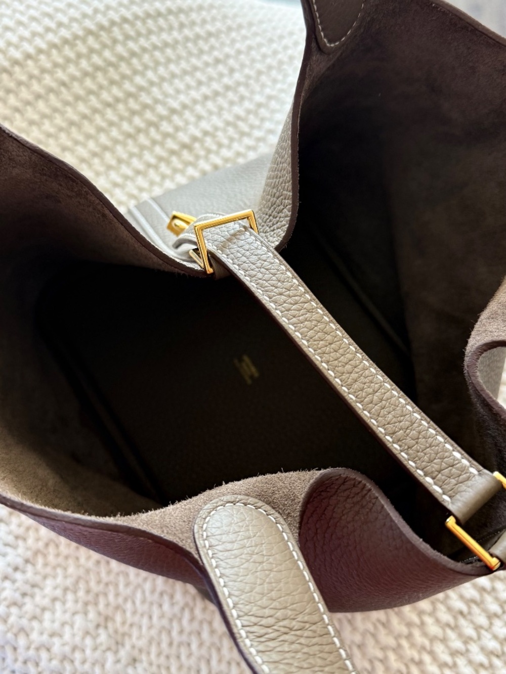 Hermes Picotin Lock 22 Clemence Calf Skin - Etoupe/GHW Hangbag - Picture 8 of 11